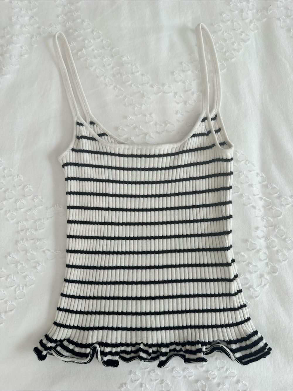 L'Academie Striped Ribbed Tank Top - Picture 2 of 8